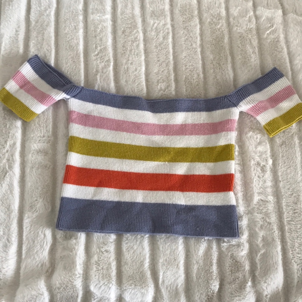 striped crop top
